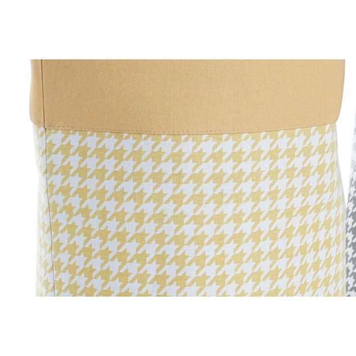 Cesta Ropa Basicos DKD Home Decor Gris Amarillo 40 x 60 x 40 cm (3 Unidades) 1