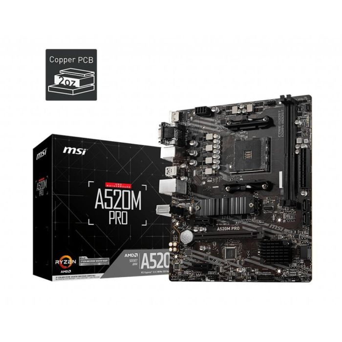Placa Base MSI A520M PRO mATX AM4 AMD AM4 7