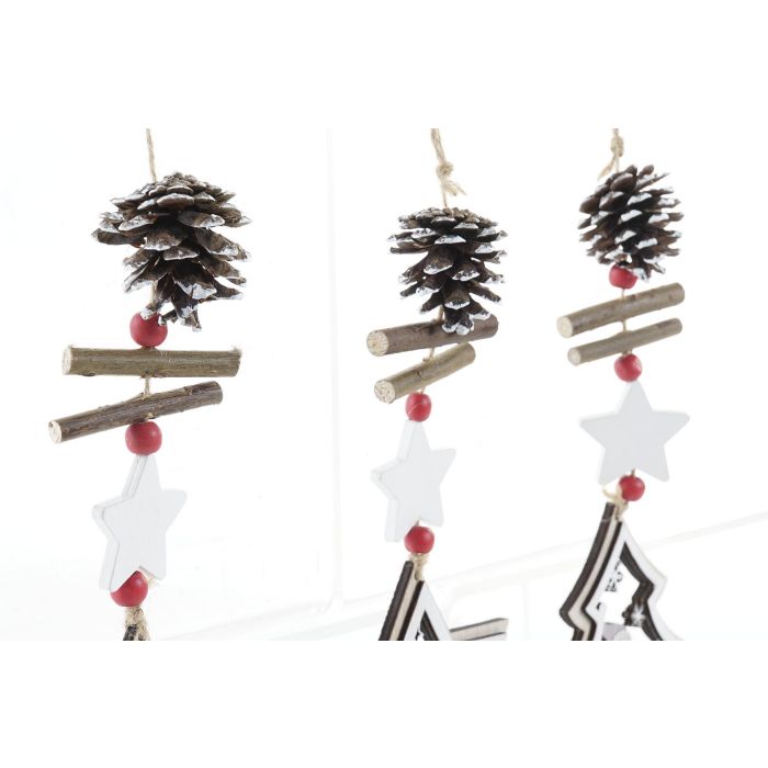 DKD Home Decor Decoración Colgante de Navidad Tradicional en Madera Marrón Rojo Blanco Largo 11 x Ancho 10 x Alto 37 cm - Set Surtido de 12 Unidades 1 DKD Home Decor Decoración Colgante de Navidad Tradicional en Madera Marrón Rojo Blanco Largo 11 x Ancho 10 x Alto 37 cm - Set Surtido de 12 Unidades 1