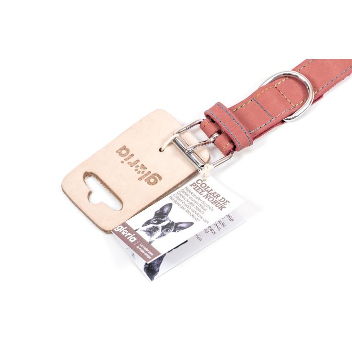 Gloria Collar Oasis 45 cm X 18 mm Rosa de Piel Nobuck para Perro con Doble Capa y Costura Reforzada 1 Gloria Collar Oasis 45 cm X 18 mm Rosa de Piel Nobuck para Perro con Doble Capa y Costura Reforzada 1