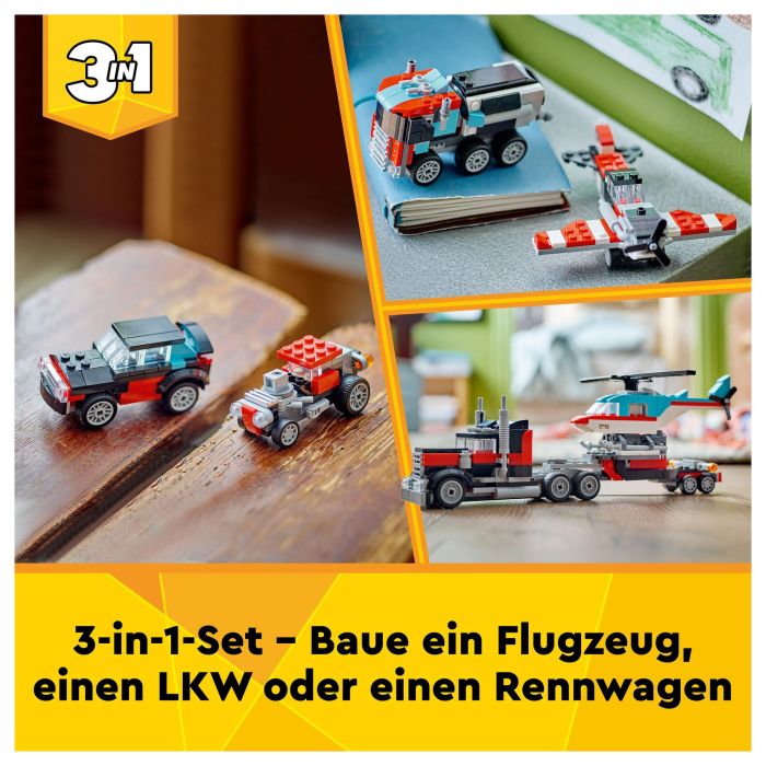 LEGO Creator Camión Plataforma con Helicóptero 31146 Juego de Construcción con 270 Piezas para Niños a partir de 7 años 24 LEGO Creator Camión Plataforma con Helicóptero 31146 Juego de Construcción con 270 Piezas para Niños a partir de 7 años 24