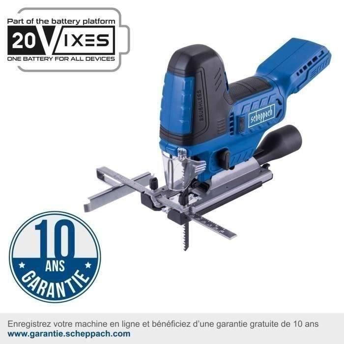 Sierra de calar - SCHEPPACH - 20V IXES - Hoja 152 mm - 1000 a 3000 movimientos/min - sin batería ni cargador - BC-JS254-X 1 Sierra de calar - SCHEPPACH - 20V IXES - Hoja 152 mm - 1000 a 3000 movimientos/min - sin batería ni cargador - BC-JS254-X 1