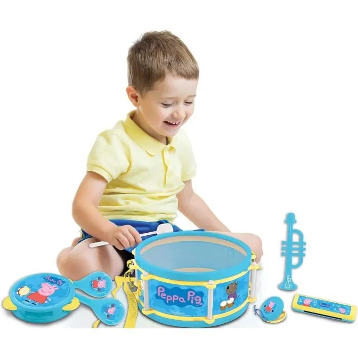 Lexibook Set musical Peppa Pig LEXK360PP 7 instrumentos Almacenamiento en el tambor 4