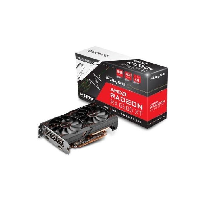 Sapphire 11314-07-20G Tarjeta Gráfica PULSE Radeon RX 6500 XT Gaming OC 4GB GDDR6 AMD RDNA 2 1080p 0 Sapphire 11314-07-20G Tarjeta Gráfica PULSE Radeon RX 6500 XT Gaming OC 4GB GDDR6 AMD RDNA 2 1080p 0