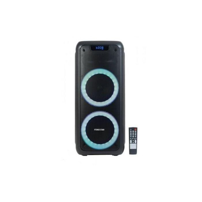 Fonestar PARTY-DUO Altavoz Portátil Inalámbrico Bluetooth 100W, Karaoke, USB/MP3, Radio FM, Luces LED y 6h Batería