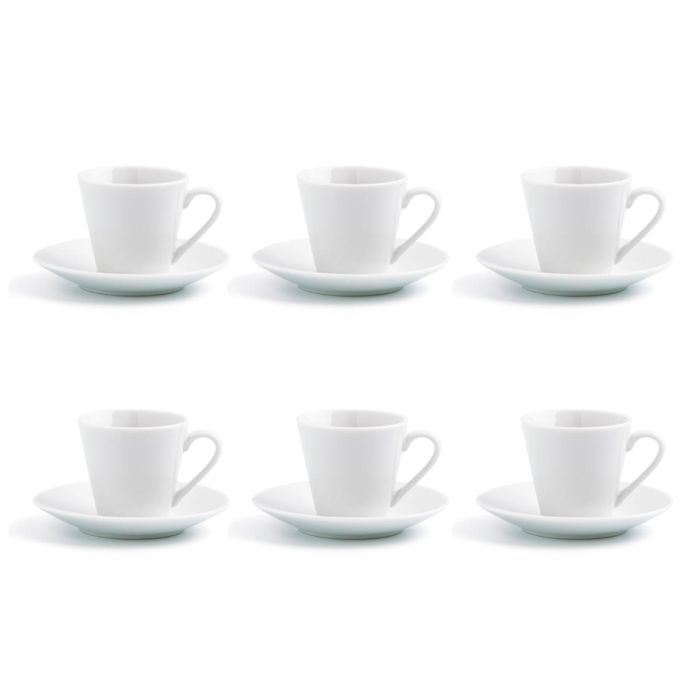 Quid Set 6 Tazas con Plato Porcelana Blanca Renova 9 cL - Apto Lavavajillas y Microondas 0 Quid Set 6 Tazas con Plato Porcelana Blanca Renova 9 cL - Apto Lavavajillas y Microondas 0