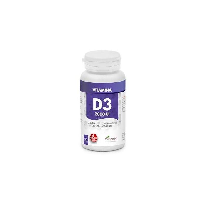PLANTAPOL Vitamina D3 2000 UI, 90 comprimidos masticables. Contribuye al sistema inmunitario