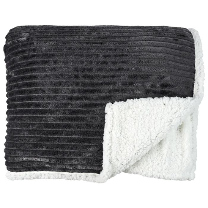 Home Deco Factory Manta Franela Gris 180x220 cm Cocooning Poliéster 3