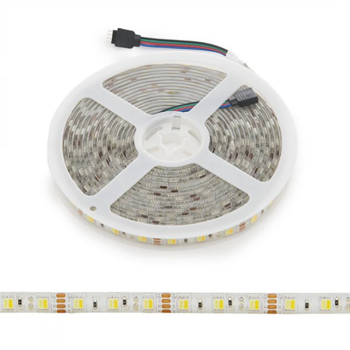 Tira de LEDs 60 LEDs 72W 4000Lm CRI85 6000ºK SMD5050 12VDC IP65 5M CA-5050-12V-CWWW-IP65