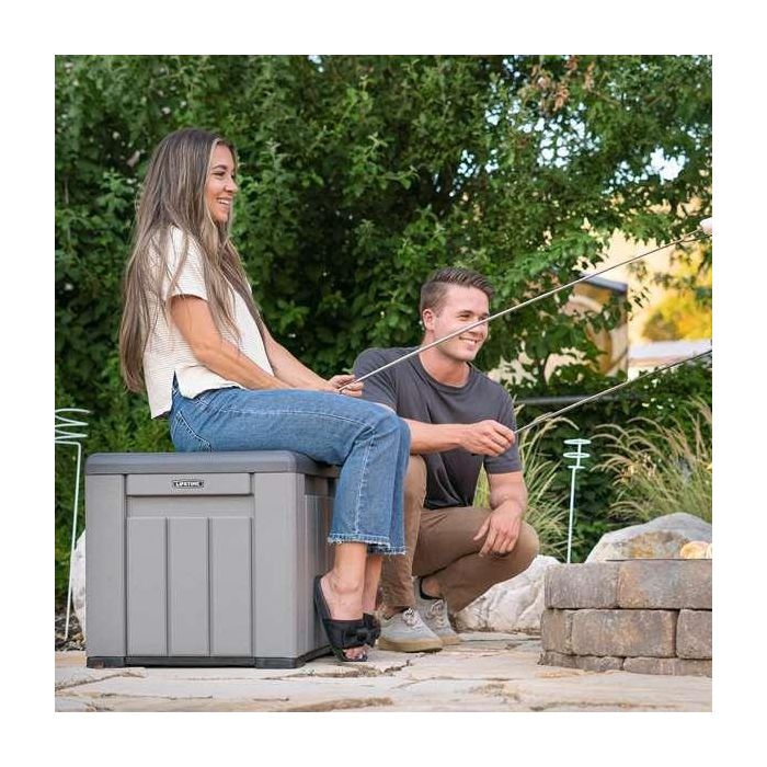 Cubo almacenamiento gris con puertas y techo abatibles lifetime 51,2x51,2x50,8 cm 4 Cubo almacenamiento gris con puertas y techo abatibles lifetime 51,2x51,2x50,8 cm 4