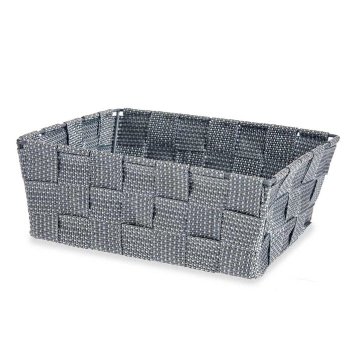 Kipit Cesta de Tela Rectangular Sin Asas 17 cm Gris - 21x8x18 cm, Poliéster, 1.7 l (24 Unidades) 2 Kipit Cesta de Tela Rectangular Sin Asas 17 cm Gris - 21x8x18 cm, Poliéster, 1.7 l (24 Unidades) 2