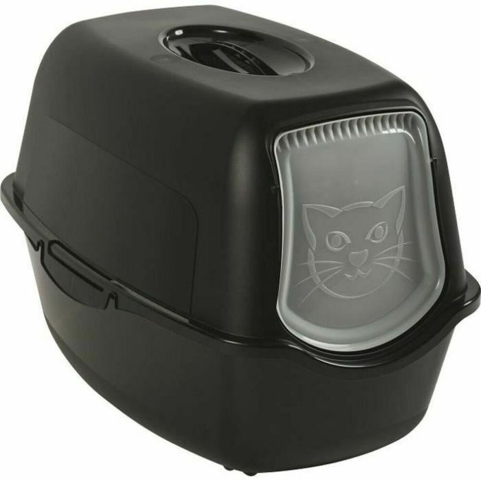 Rotho Mypet Arenero Gato Cubierto Grande y Profundo con Filtro Carbón Activo Anti-Olor, Puerta, Plástico Reciclado y Fácil Limpieza Negro Rotho Mypet Arenero Gato Cubierto Grande y Profundo con Filtro Carbón Activo Anti-Olor, Puerta, Plástico Reciclado y Fácil Limpieza Negro
