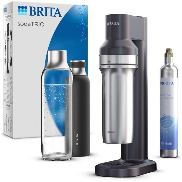 Máquina de agua con gas BRITA sodaTRIO - negra