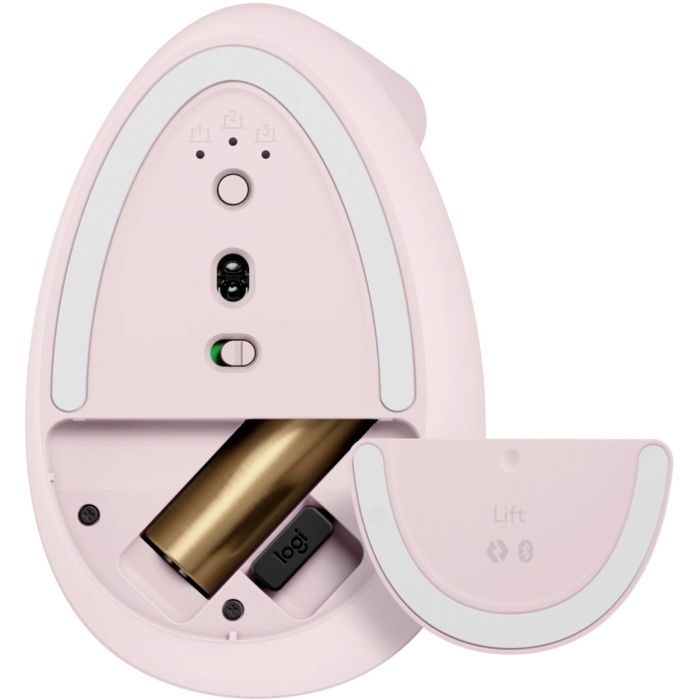 LOGITECH Raton Inalambrico 6 botones Ergonomico, Vertical, Videojuegos color Rosa 6
