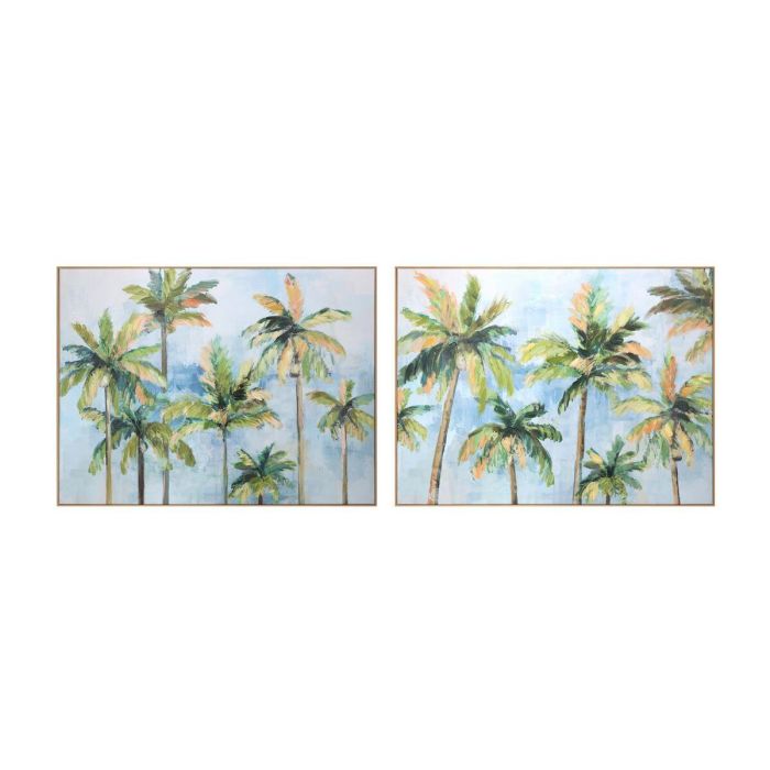 Cuadro Tropical DKD Home Decor Verde Azul 3.5 x 90 x 120 cm (2 Unidades) Cuadro Tropical DKD Home Decor Verde Azul 3.5 x 90 x 120 cm (2 Unidades)