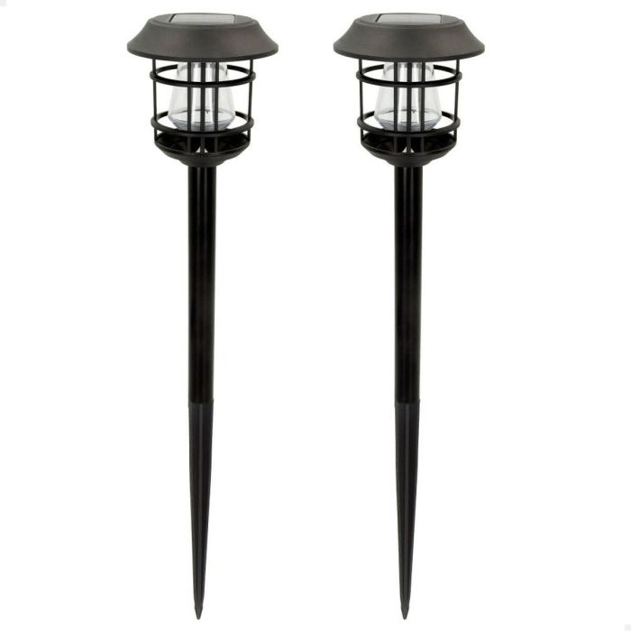 Set de estacas solares de jardín Aktive 2 Piezas Acero Inoxidable Plástico 13 x 55 x 13 cm (4 Unidades) 6 Set de estacas solares de jardín Aktive 2 Piezas Acero Inoxidable Plástico 13 x 55 x 13 cm (4 Unidades) 6