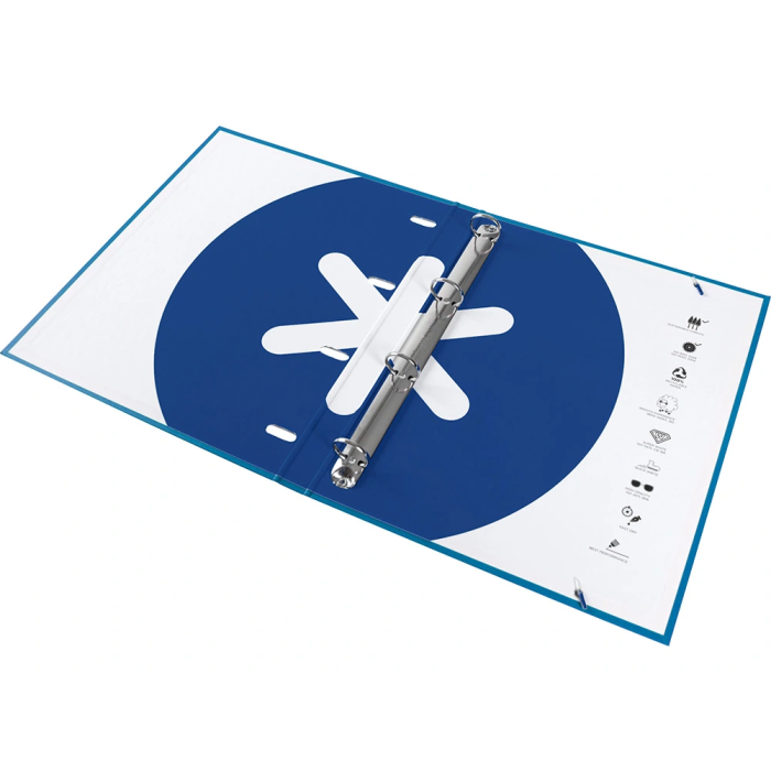 Antartik Carpeta con Recambio A4 Cuadro 5mm Forrada 4 Anillas 25mm Redondas Color Azul Marino 100 Hojas 100g 7