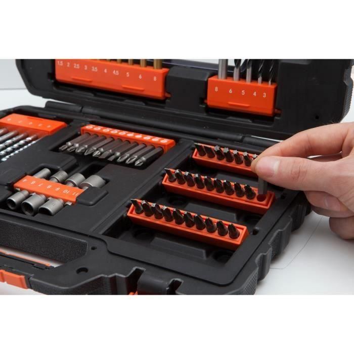 NEGRO Y DECKER Caja 76 accesorios taladrado atornillado A7231 1 NEGRO Y DECKER Caja 76 accesorios taladrado atornillado A7231 1