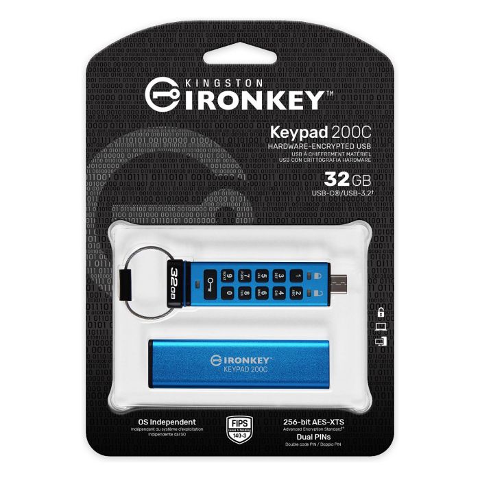 Kingston IronKey Keypad 200C 32GB USB-C AES-256 con Teclado y Cifrado de Hardware 2
