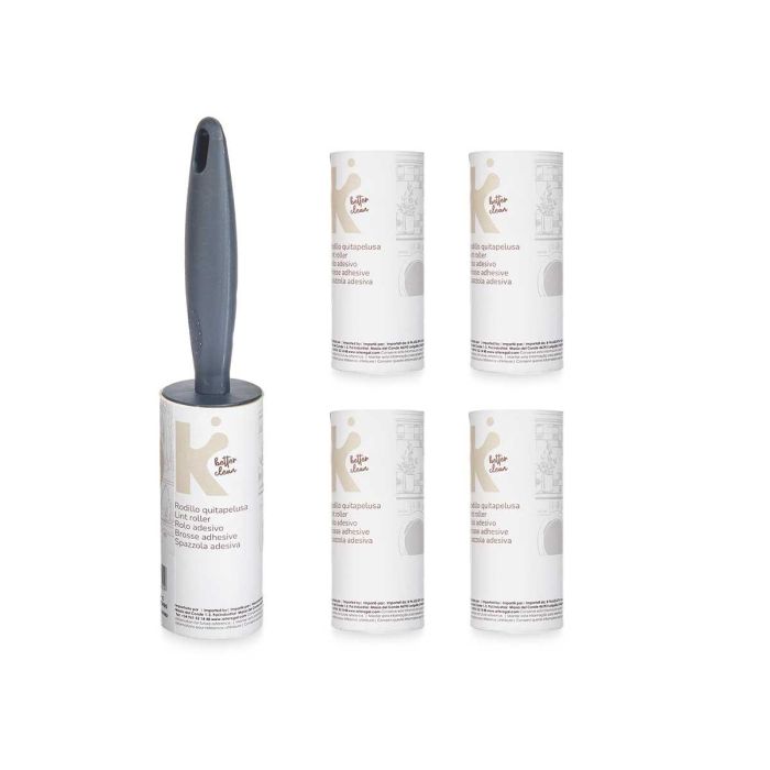 Arte Regal Set Quitapelusa Rodillo Adhesivo con 15 Hojas y 4 Recambios para Ropa, Gris, Plástico, 16 x 27 x 4 cm (24 Unidades) 1