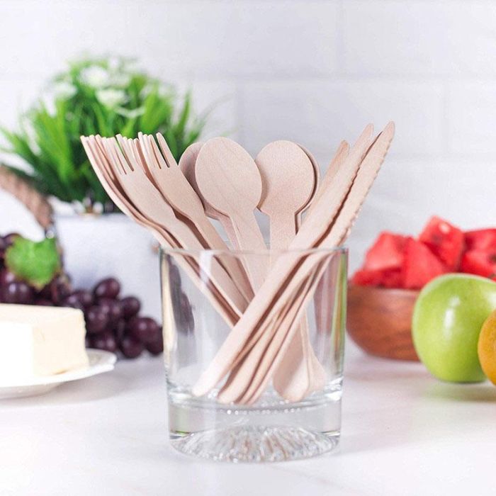 Set de 12 cuchillos desechables de madera Wooow (36 Cajas) 2 Set de 12 cuchillos desechables de madera Wooow (36 Cajas) 2