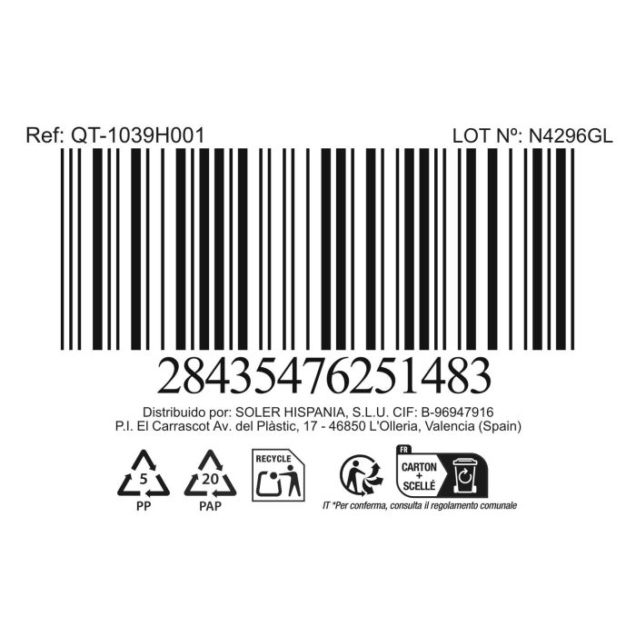 Quttin Fuente Vidrio Rectangular 23 x 10 cm 825 cc (6 Unidades)