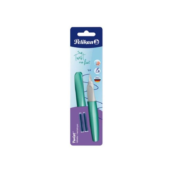 Pelikan Pluma Estilográfica Twist Cold Alaska M para Diestros y Zurdos