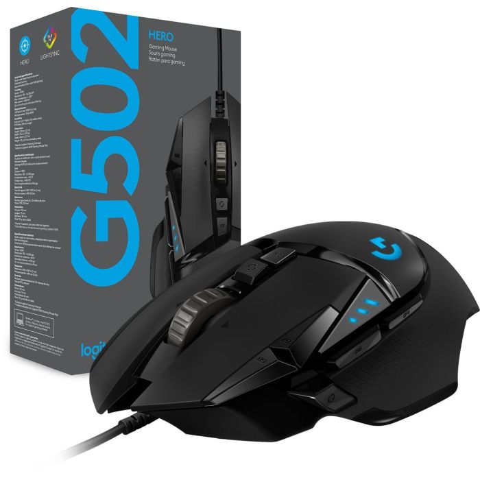 Logitech Ratón Gaming G502 Hero, Sensor HERO 25600 DPI, RGB LIGHTSYNC, Negro 7 Logitech Ratón Gaming G502 Hero, Sensor HERO 25600 DPI, RGB LIGHTSYNC, Negro 7