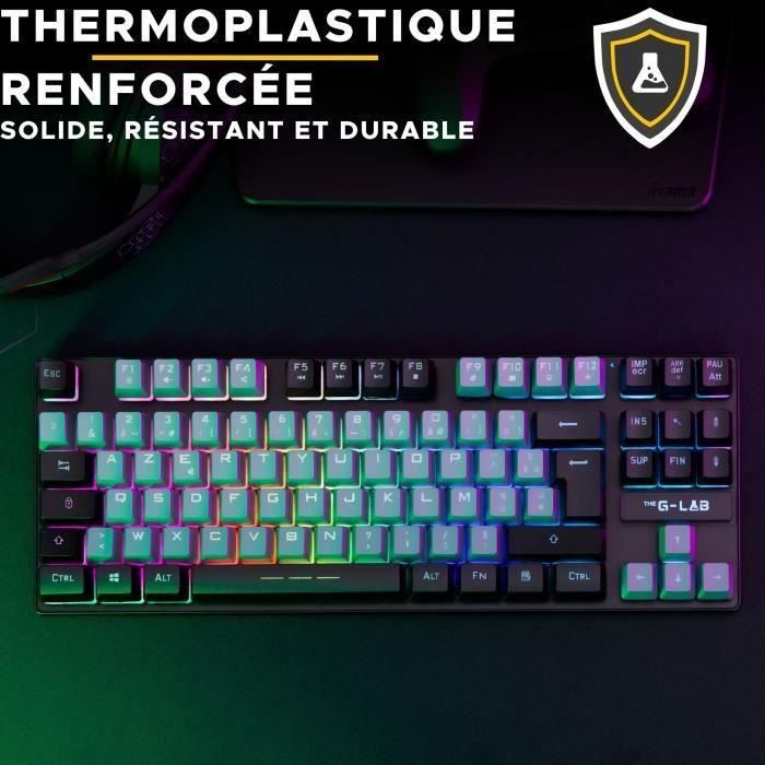 Teclado para juegos - The G-Lab - KEYZ CAESIUM - RGB - Gris y negro - TKL 4 Teclado para juegos - The G-Lab - KEYZ CAESIUM - RGB - Gris y negro - TKL 4