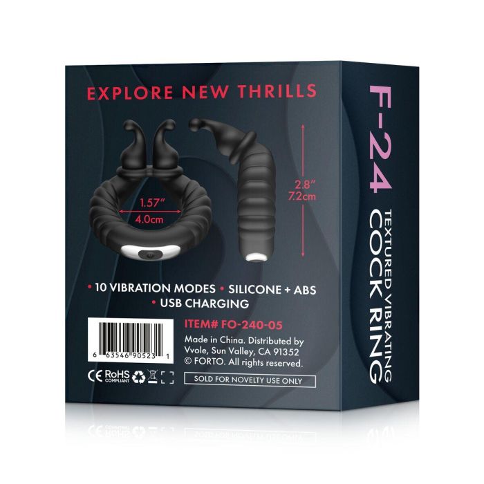 Anillo para el Pene Forto Negro (Talla única) 3