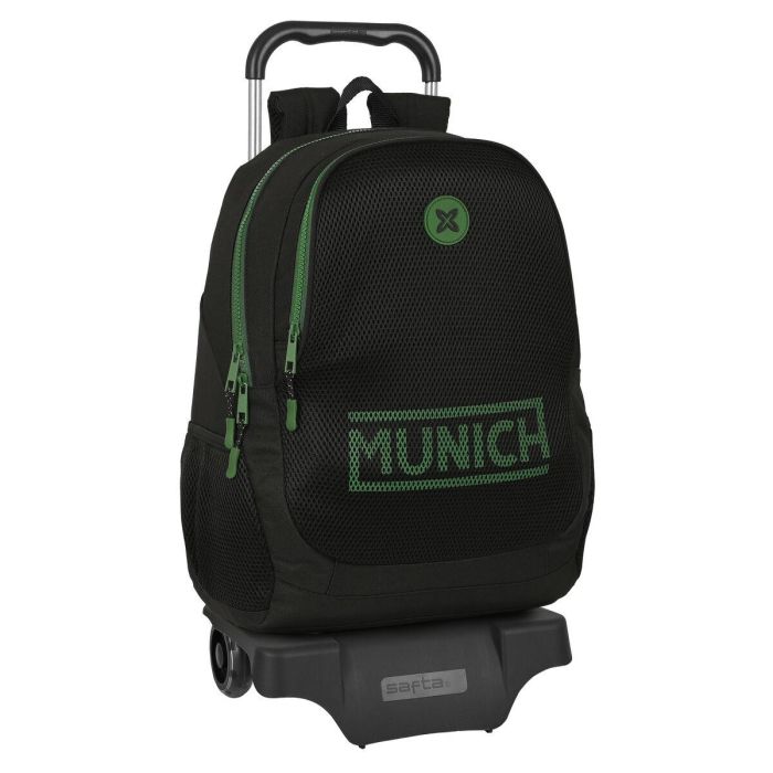 Mochila Escolar con Ruedas Munich Caviar Negro 32 x 44 x 16 cm Mochila Escolar con Ruedas Munich Caviar Negro 32 x 44 x 16 cm