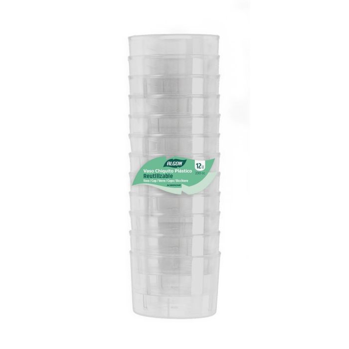 Vaso de plástico pequeño 230 cc Algon - Pack de 12 (12 Cajas) 2 Vaso de plástico pequeño 230 cc Algon - Pack de 12 (12 Cajas) 2