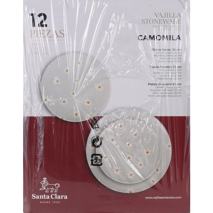 Vajilla Camomila 12 Piezas Monaco Ivo - Inde (2 Unidades) 5