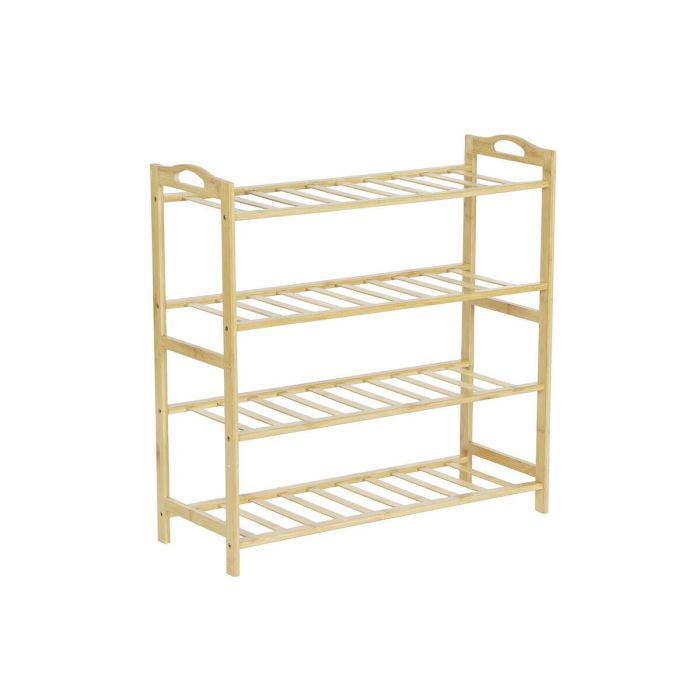 DKD Home Decor Mueble Zapatero Organizador de Bambú Natural con 4 Estantes Desmontable, Colección Baño, 67x26x68 cm DKD Home Decor Mueble Zapatero Organizador de Bambú Natural con 4 Estantes Desmontable, Colección Baño, 67x26x68 cm