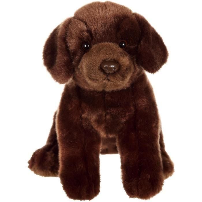 Peluche Perro Labrador Marrón - GIPSY TOYS - Sentado, 25 cm