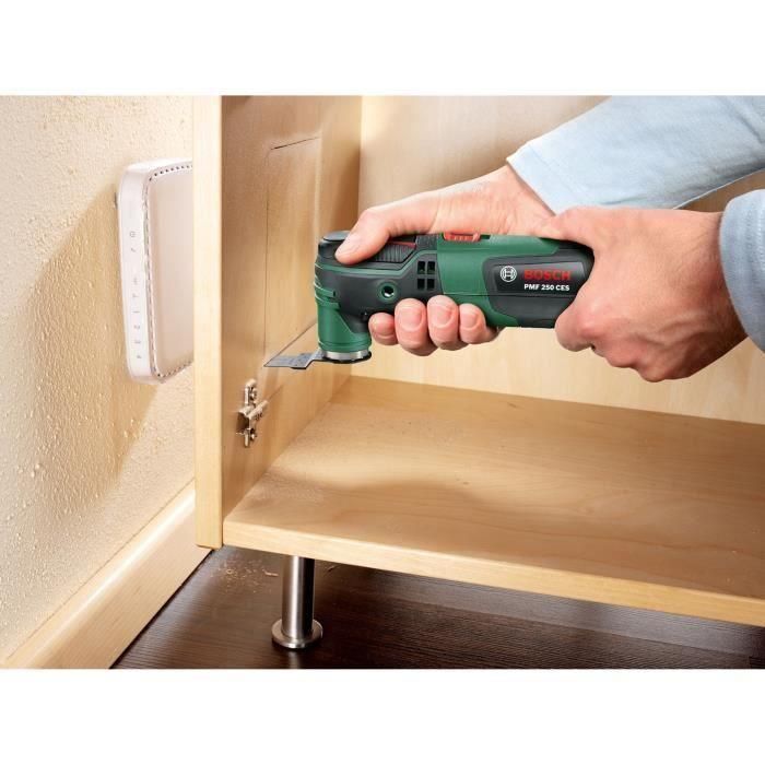 Bosch PMF 250 CES Herramienta multifunción con sistema Autoclic para cambio rápido, versátil para lijar, cortar y aserrar 3