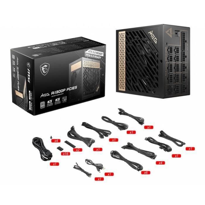 MSI MSI4719072970260 Fuente de alimentación MEG Ai1300P PCIE5 1300W 4