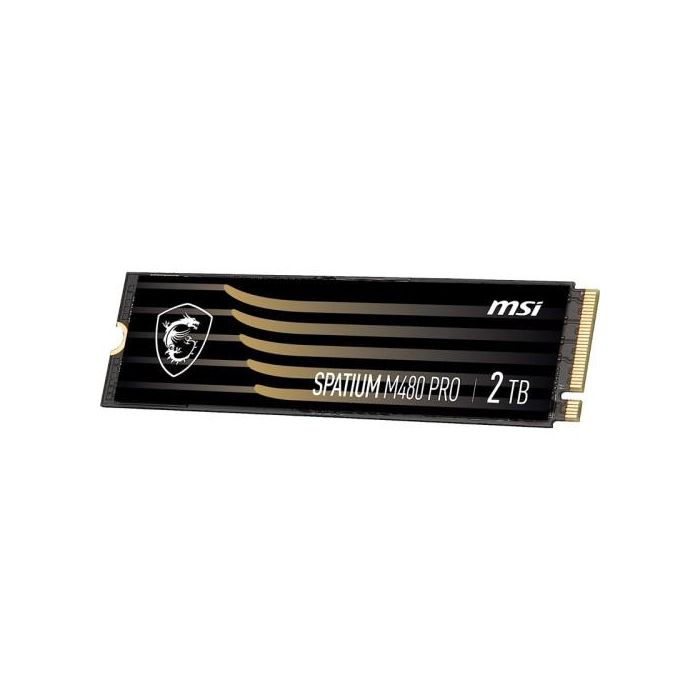 MSI SPATIUM M480 PRO PCIe 4.0 NVMe M.2 2TB SSD - 7400 MB/s Lectura, 7000 MB/s Escritura, 3D NAND, S78-440Q600-P83