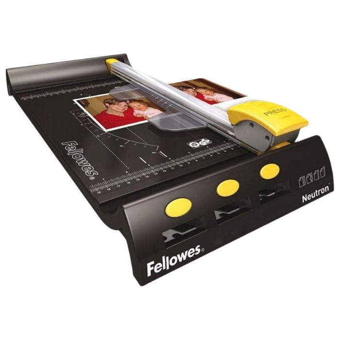 Cizalla de Rodillo Fellowes NEUTRON Negro Plateado A4 (4 Unidades) 2 Cizalla de Rodillo Fellowes NEUTRON Negro Plateado A4 (4 Unidades) 2