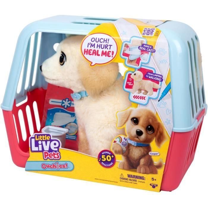Moose 26679 Little Live Pets Ouchies Retriever: Cachorro herido, cura su patita, ¡más de 50 reacciones! 5