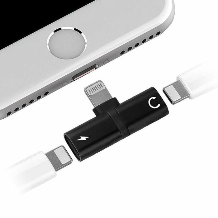 Cable Lightning Myway Splitter Negro (1 unidad) 1