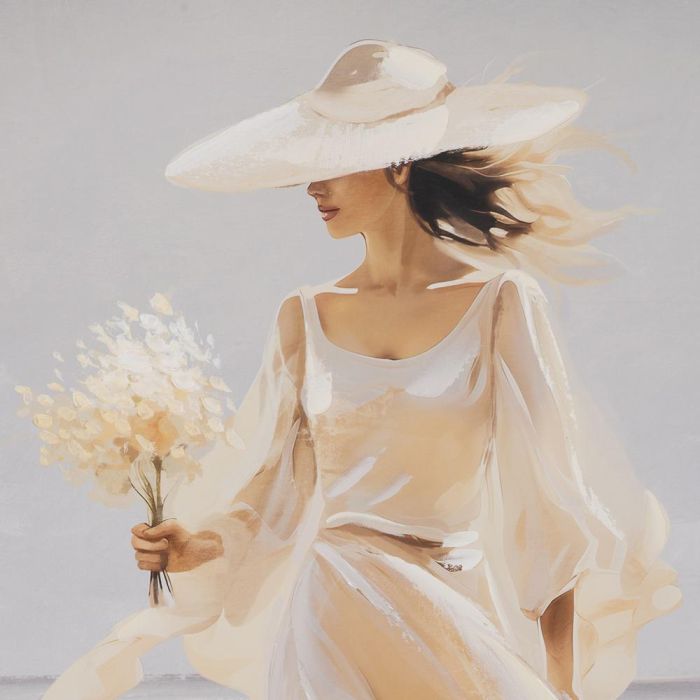 Cuadro Pintura Mujer-Playa 2/M Lienzo 80 X 3,50 X 80 cm