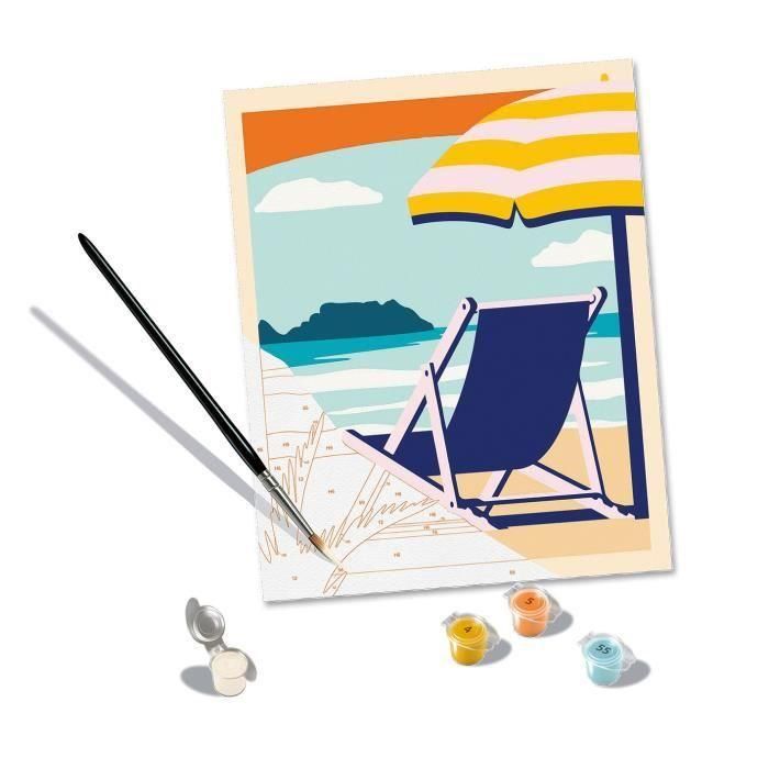 Ravensburger RAV00023897 CreArt Pintar por números "Relájate en la playa" Adulto 24x30 cm 1