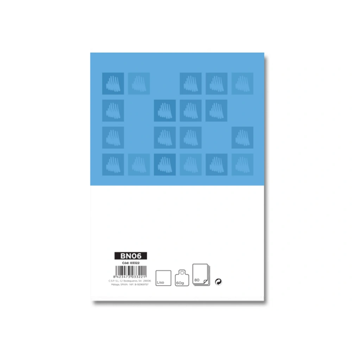 Liderpapel Bloc de Notas Liso A6 80 Hojas 60g/m2 Perforado 5