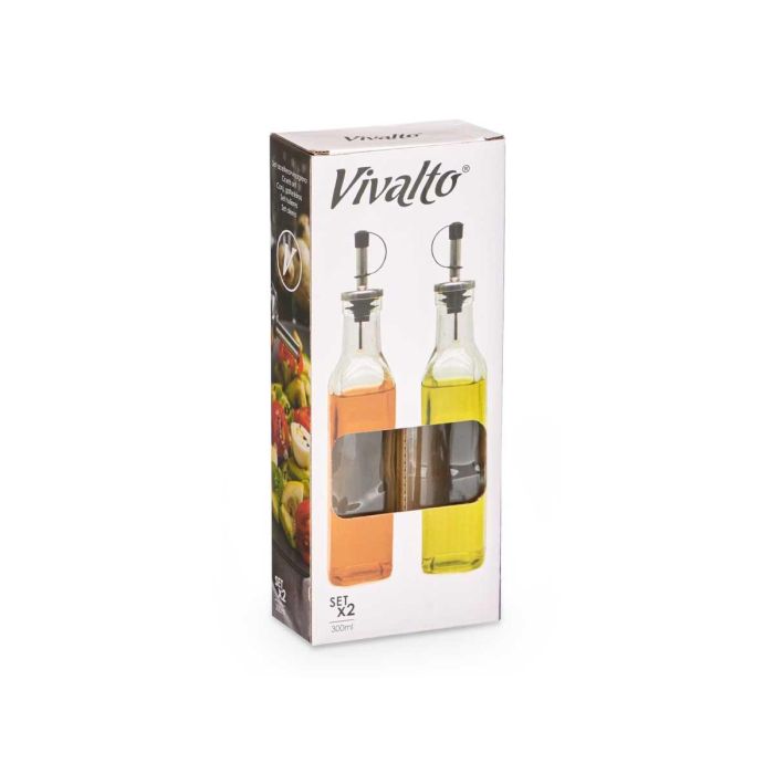 Set Aceitera Vinagrera 300Ml Vivalto 10X26CM (24 Unidades) 1 Set Aceitera Vinagrera 300Ml Vivalto 10X26CM (24 Unidades) 1
