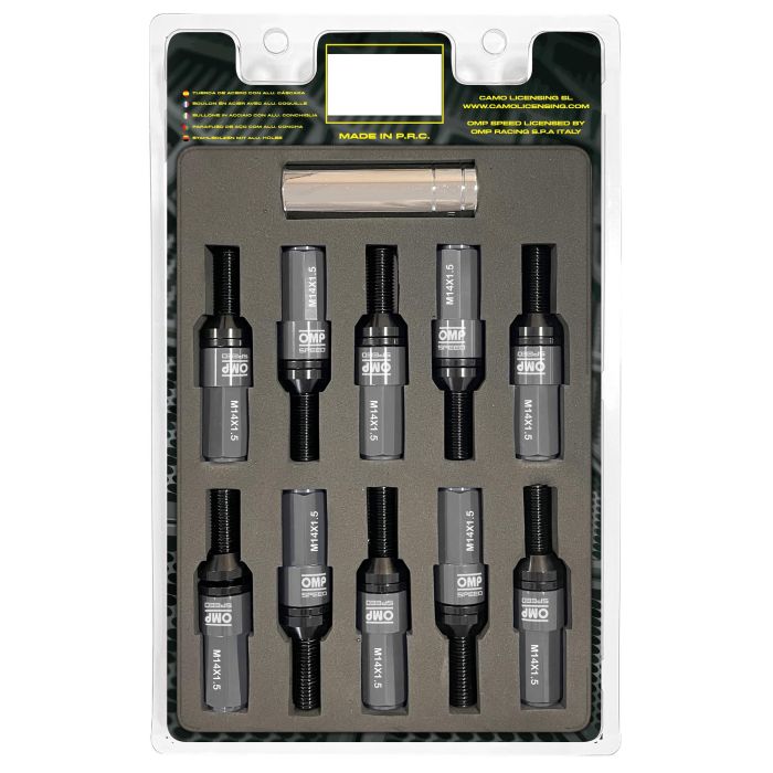 Omp Speed Juego De 20 Tornillos Con Protector De Aluminio De Colores M14x1.5 Llave De 17-19 Largo 28 mm Con Protector Plata OMPS09981402 Omp Speed Juego De 20 Tornillos Con Protector De Aluminio De Colores M14x1.5 Llave De 17-19 Largo 28 mm Con Protector Plata OMPS09981402