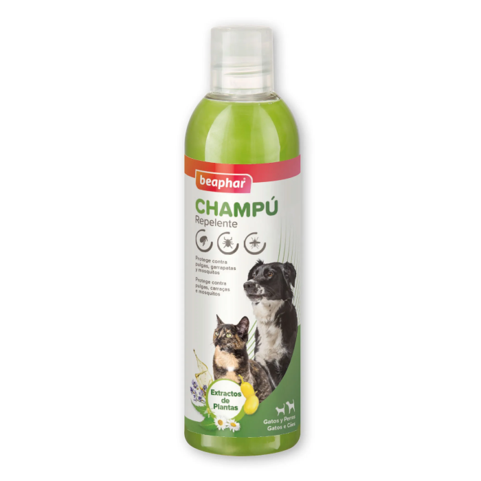 Beaphar Champú Repelente para Perro y Gato contra Pulgas, Garrapatas y Mosquitos 250 mL