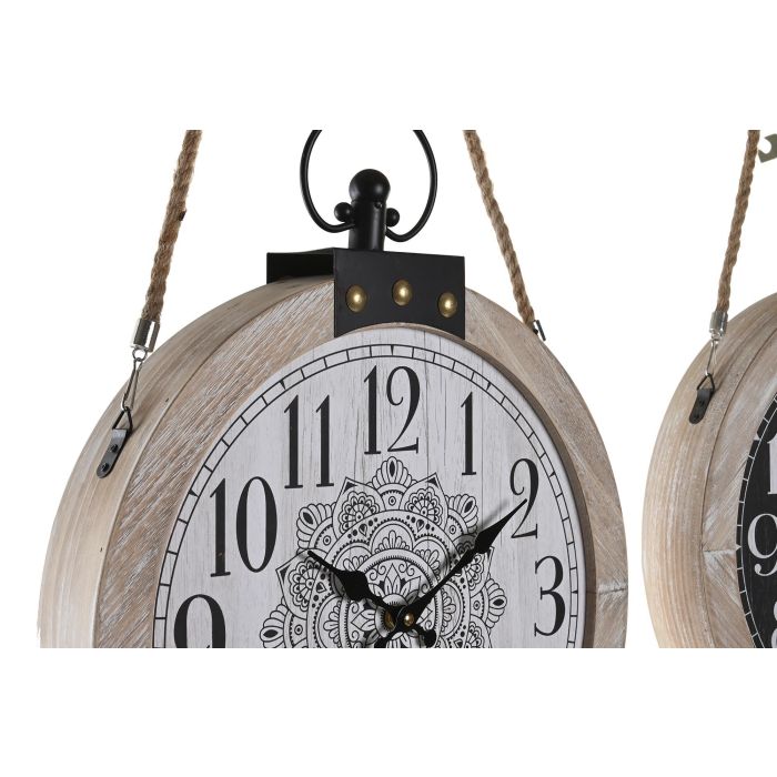 DKD Home Decor Reloj Sobremesa Boho Negro Blanco 2 Unidades 6.5 x 50 x 40 cm 1 DKD Home Decor Reloj Sobremesa Boho Negro Blanco 2 Unidades 6.5 x 50 x 40 cm 1