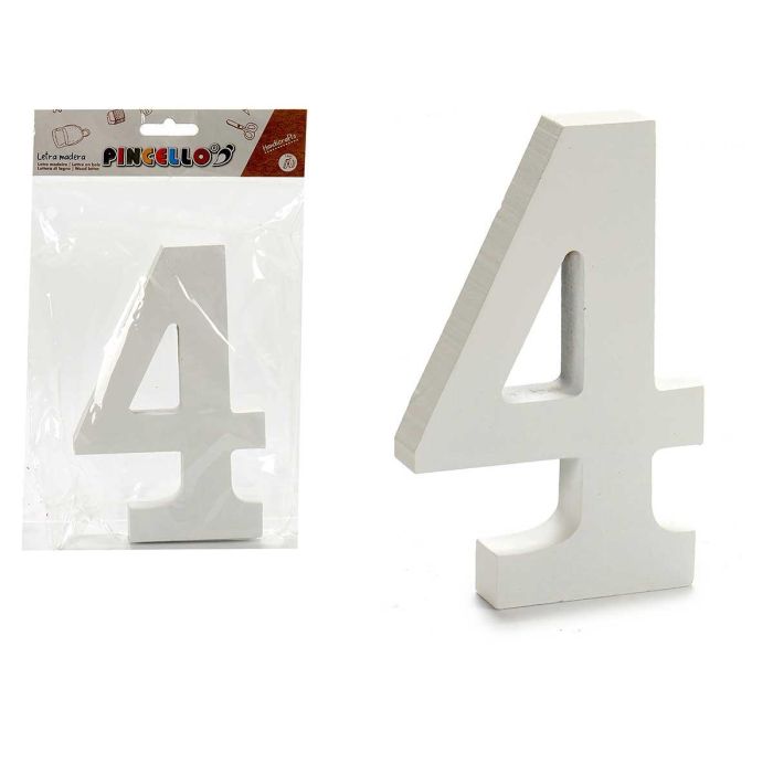 Pincello Pincel Número 4 Madera Blanco 1.8x15 cm (12 Unidades) Pincello Pincel Número 4 Madera Blanco 1.8x15 cm (12 Unidades)