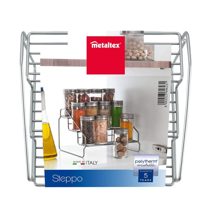 Metaltex Estante 3 niveles Steppo 20x18x15cm, recubrimiento polytherm metallic 3 Metaltex Estante 3 niveles Steppo 20x18x15cm, recubrimiento polytherm metallic 3